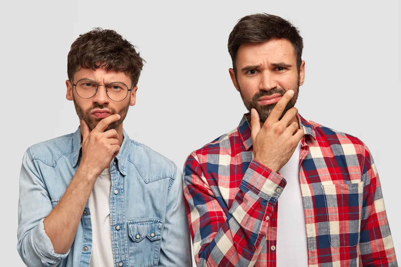 Two guys wondering what to do